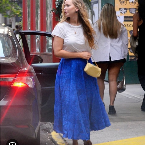 Navy Blue Pleated Wool Pleated Skirt - Picture 7 of 7